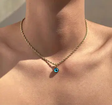 골드 트위스트 체인 목걸이