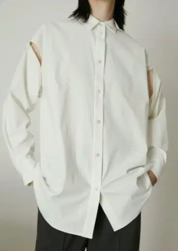 RIM.ARK 암 오픈 셔츠 화이트