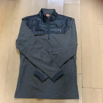 새상품급 PUMA 골프 절개 이소재 다크 그레이 하프 지퍼 셔츠