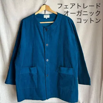 피플트리 오가닉 코튼 코듀로이 자켓 블루 L