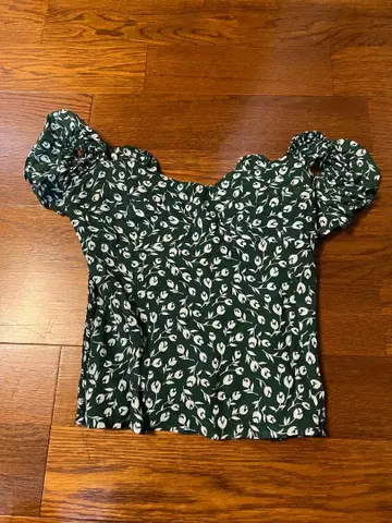 Reformation | 꽃무늬 퍼프 슬리브 셔츠