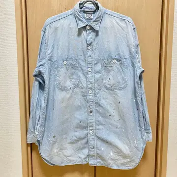 orslow*BEAMS BOY 별주*유즈드 페인트 샴브레이 셔츠