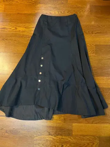 LE CIEL BLEU | 아지메 플레어 블랙 롱 스커트