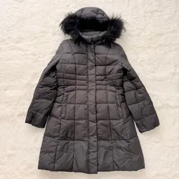 UNTITLED 롱 다운 코트 후드 탈부착 가능 A라인 M 블랙