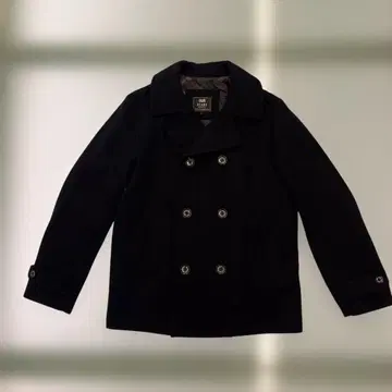 BEAMS HEART 블랙 피 코트 L