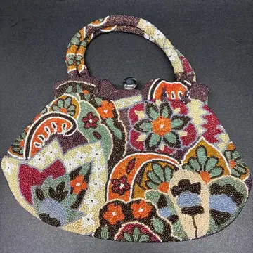 비즈 자수 꽃무늬 일본 의류용 백 쇼와 레트로