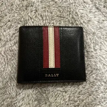 BALLY 이단 접이식 지갑 머니클립 블랙/레드/화이트