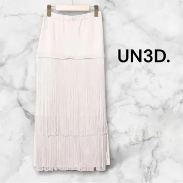 [ 새상품급 ] UN3D. 프린지 타이트 슬릿 스커트