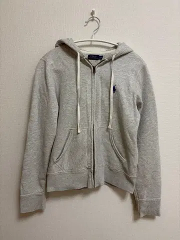 랄프 로렌 풀 집업 후드티 여성용 M 그레이