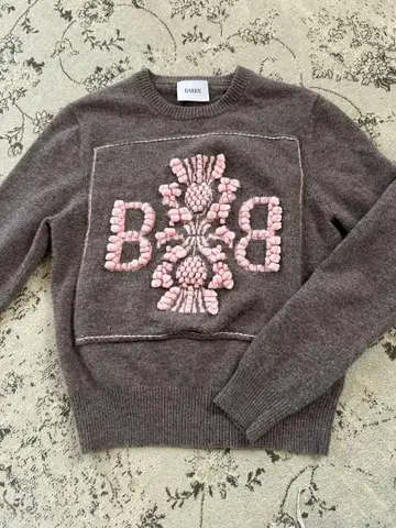 BARRIE 그레이 니트 스웨터 S