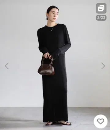 셀렉트 모카 샤이니 내로우 원피스