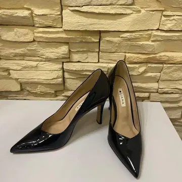 [ 새상품 미사용 ] DIANA 블랙 하이힐 에나멜 24cm 펌프스