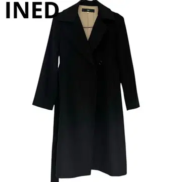 INED 캐시미어 롱 코트 블랙 고급스러움