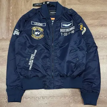 [ 새상품 ] MA-1 플라이트 자켓 네이비 와펜 자수 M