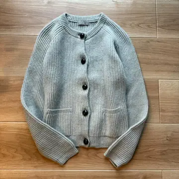 새상품급 레어 마가렛호웰 카멜 가디건 싸개버튼 그레이