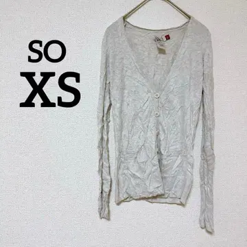 1점 SO [ XS ] 라이트 그레이 긴팔 가디건 가디건 겉옷