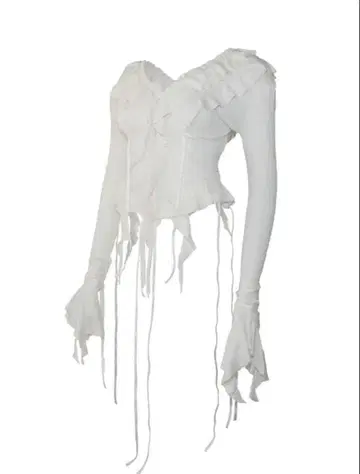 S dot flow frill tops theredthread