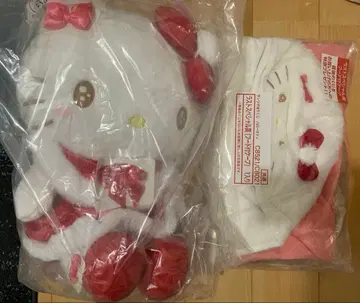 헬로키티 뽑기 봉제 인형 후드 부착 케이프