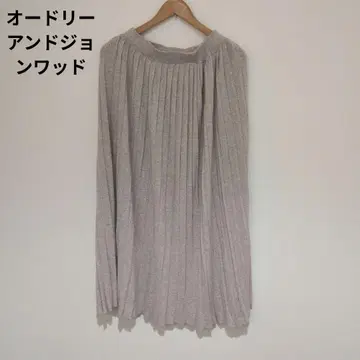 오드리 앤 존와드 플리츠 스커트 그레이 프리 사이즈