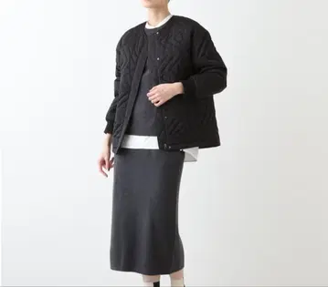 발수 INDIVI 미들 기장 퀼팅 코트