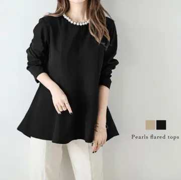 펄 플레어 풀오버 긴팔 상의 입학식 졸업식 상의 여성용