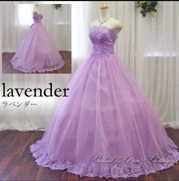 라벤더 꽃무늬 자수 드레스