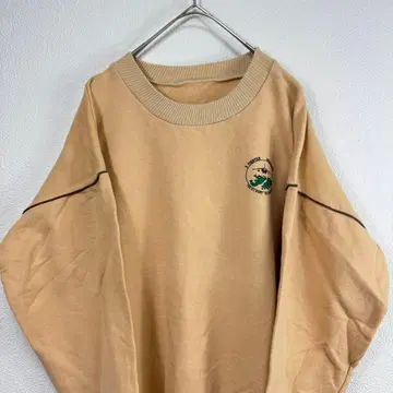 로고 트레이닝복 맨투맨 베이지