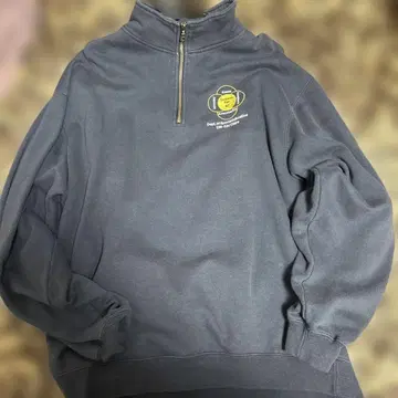 Sport Tek 다크 그레이 맨투맨 기업 하프 지퍼 구제 의류 90s