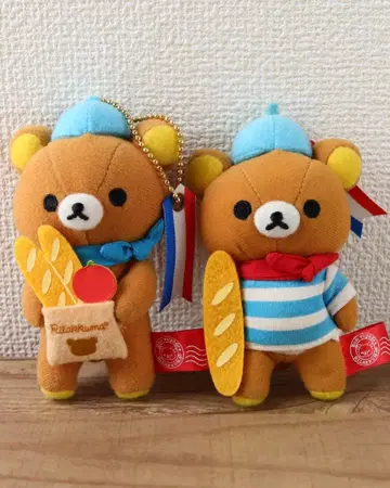 새상품급 리락쿠마 봉주르 시리즈 봉제 인형 2세트