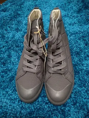 [ 새상품 ] 무인양품 솜 하이컷 스니커즈 미디엄 그레이