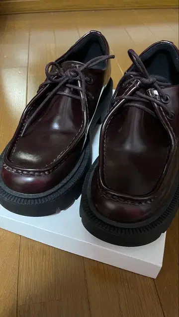 ZARA 버건디 로퍼 신발 38