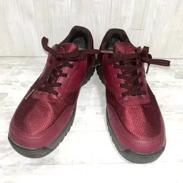 메쉬 스니커즈 버건디 24.5cm 끈 스니커즈