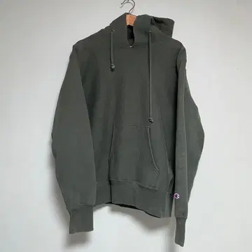 챔피온 리버스 위브 후드티 USA제 눈 없음 그린 XL