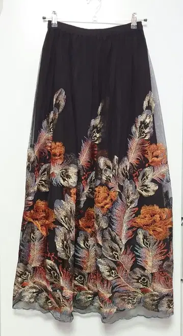 안티카 antiqua 튤 스커트 자수