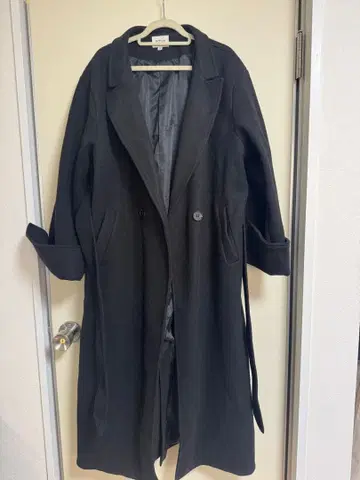 emi+ 소매 접이식 롱 체스터 코트 에미플러스 자켓