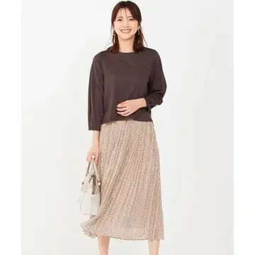 ANYSIS 2세트 상의 x 플리츠 스커트 세트