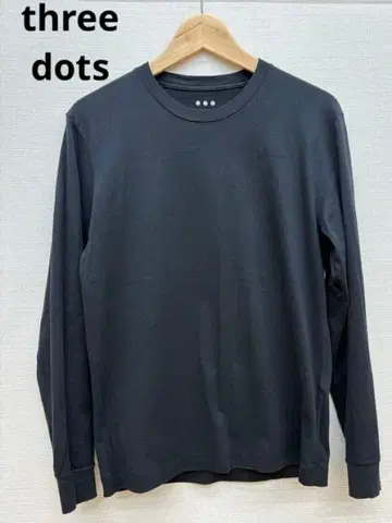 쓰리 도츠 블랙 긴팔 티셔츠 M