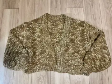 Ray BEAMS 라메 니트 가디건