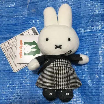 미피 스타일 유라쿠초 한정판 블랙 글렌체크 미피 마스코트