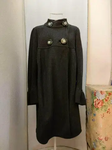 이타리야 다크 그레이 롱 코트