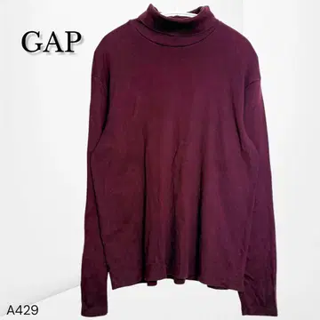 [갭] 터틀넥 롱 슬리브 캐주얼 무지 (남성용 L)