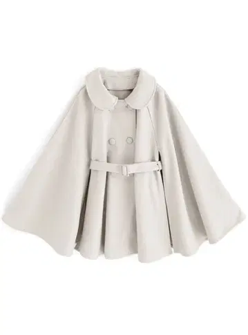 GRL 벨트 포함 케이프 코트 아이보리 ze762