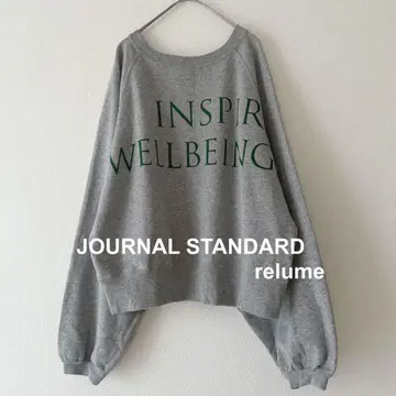 JOURNAL STANDARD RELUME 2WAY 로고 맨투맨 그레이