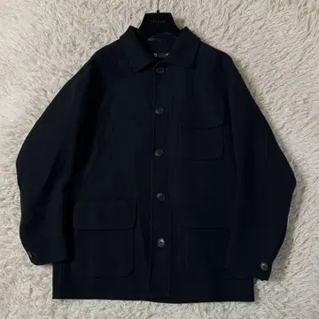 [ 새상품급 ] UNIQLO +J 울 오버 사이즈 셔츠 자켓 블랙 M