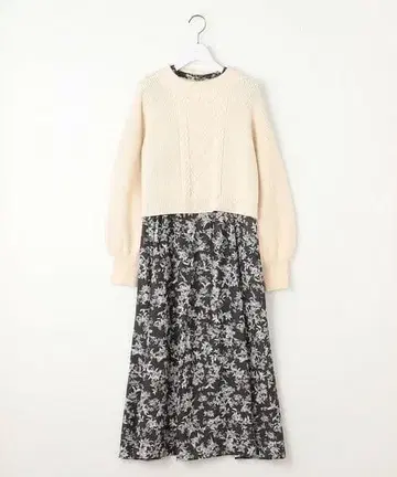 ANYSIS [ 2SET ] 크롭 니트 세트 원피스