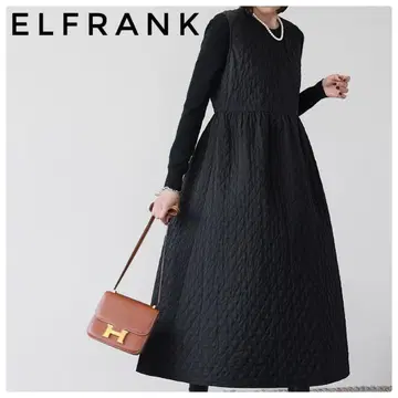 ELFRANK 엘프랭크 퀼팅 원피스 블랙
