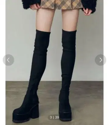 블랙 롱 부츠 EMODA 에모다 통굽