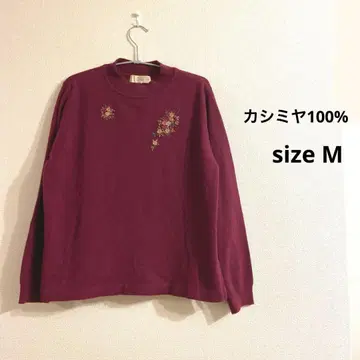 캐시미어 100% 꽃무늬 자수 스웨터 M