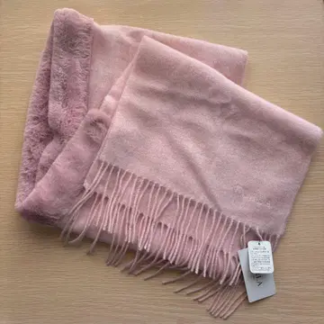 FURLA 훌라 핑크 인조 모피 머플러