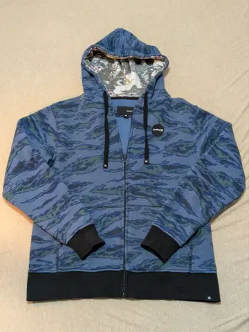 Hurley 카모 패턴 집업 후드티 M